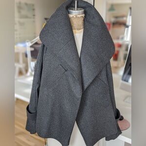 Custom, wool, oversized collar coat